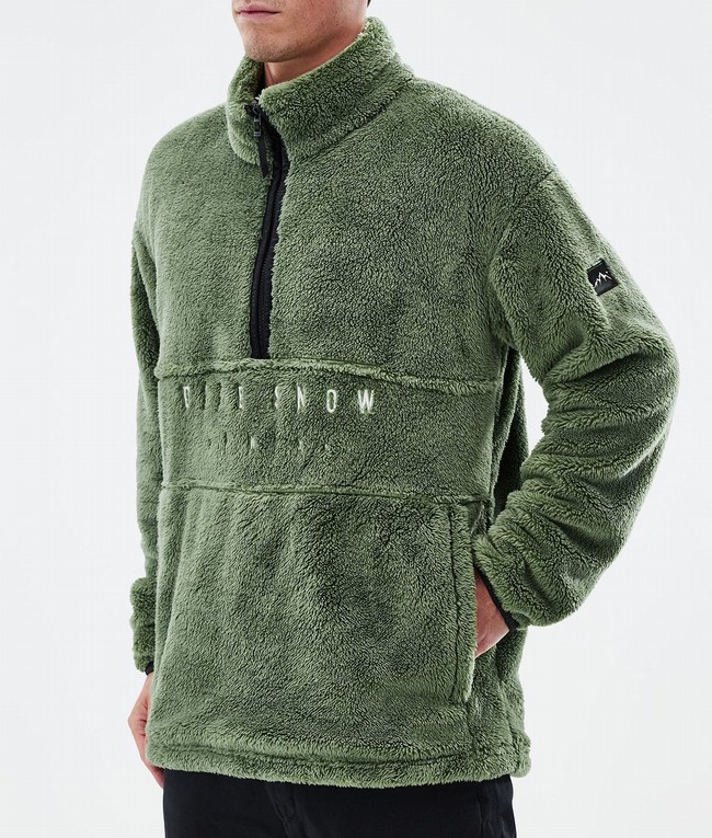 Men Dope Pile Fleece Green | SGQRDLH-72