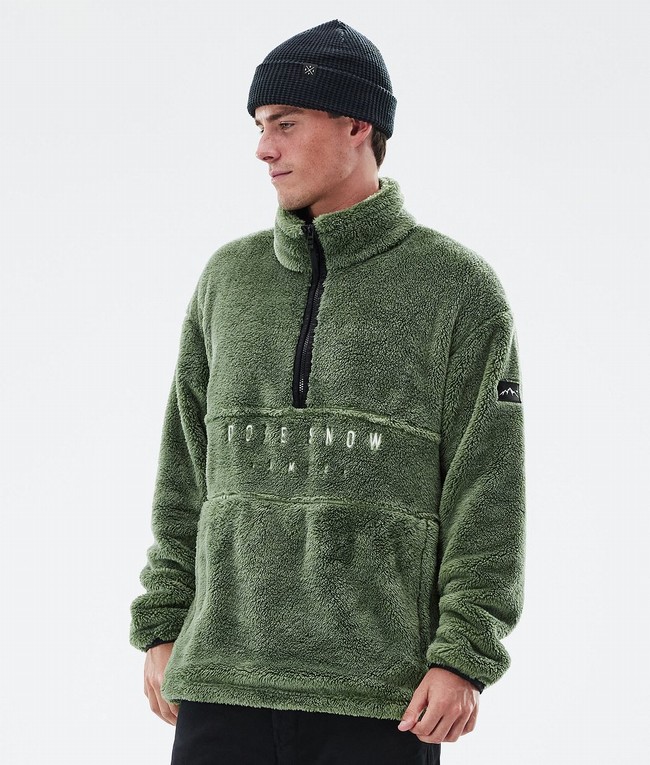 Men Dope Pile Fleece Green | SGQRDLH-72