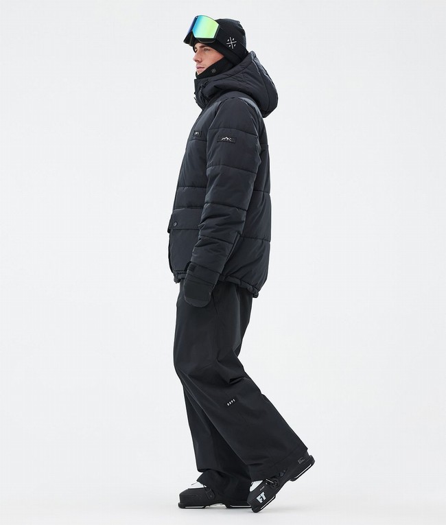 Men Dope Puffer Full Zip Ski Jackets Black | EBUPLXK-86