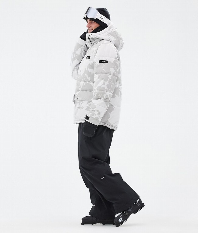 Men Dope Puffer Full Zip Ski Jackets Grey / Camo | DUVGCWR-40