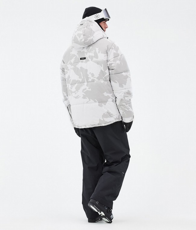 Men Dope Puffer Full Zip Ski Jackets Grey / Camo | DUVGCWR-40