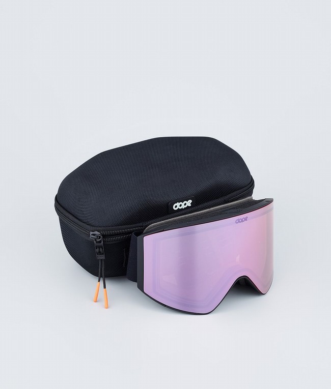 Men Dope Sight 2023 Snow Goggles Black / Black / Pink | ZBYLGCO-36