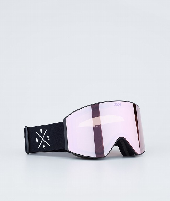 Men Dope Sight 2023 Snow Goggles Black / Black / Pink | ZBYLGCO-36