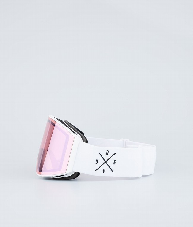 Men Dope Sight 2023 Snow Goggles White / White / Pink | GDRLOJB-19