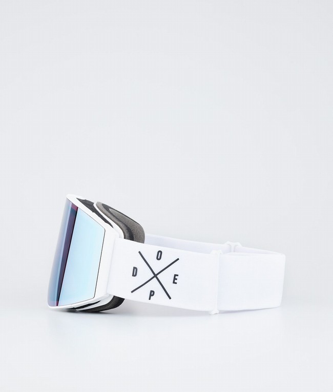 Men Dope Sight Snow Goggles White / Blue | VUWIBOC-89