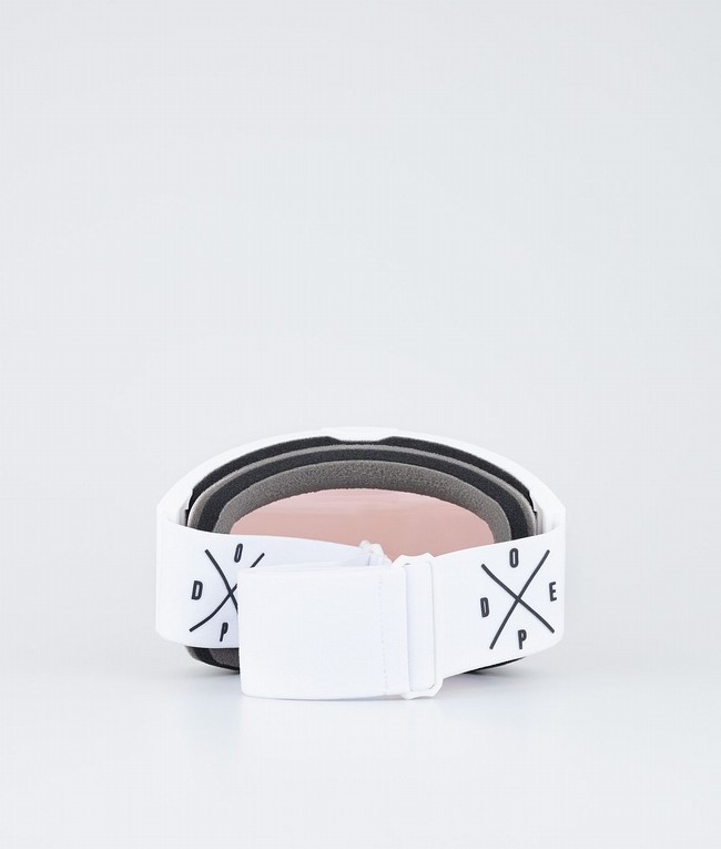 Men Dope Sight Snow Goggles White / Pink | REJPAUI-72