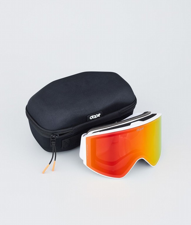 Men Dope Sight Snow Goggles White / Red | YXFDUVK-98