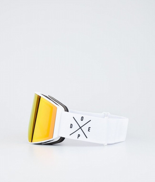 Men Dope Sight Snow Goggles White / Red | YXFDUVK-98