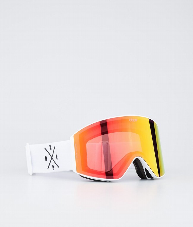 Men Dope Sight Snow Goggles White / Red | YXFDUVK-98