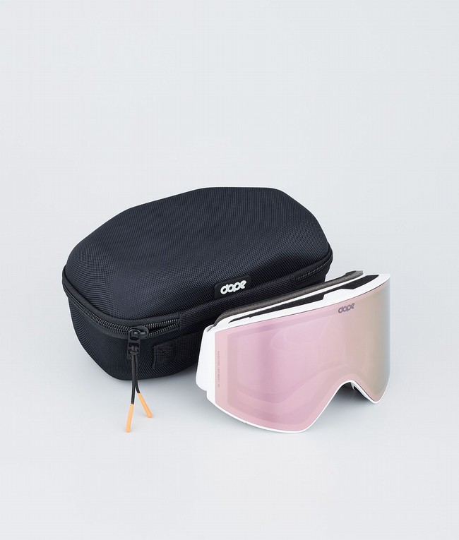 Men Dope Sight Snow Goggles White | YJVDWBO-64