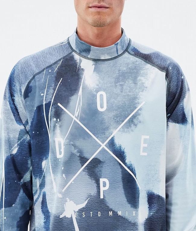 Men Dope Snuggle Base Layer Blue | LFPOTSU-10