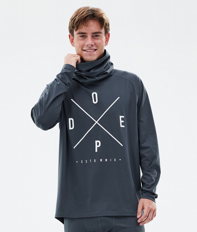 Men Dope Snuggle Base Layer Blue | VBHGOLD-87