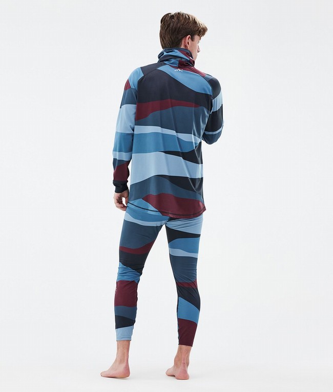 Men Dope Snuggle Base Layer Burgundy / Blue | JQCPXIM-59