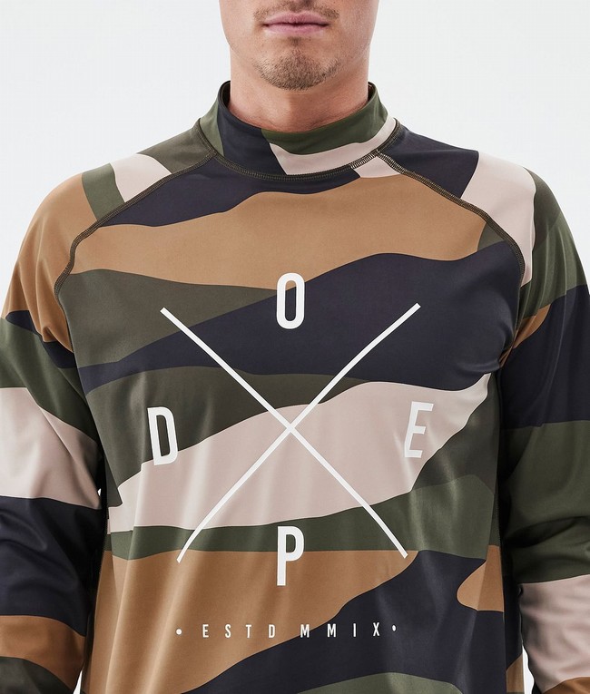 Men Dope Snuggle Base Layer Gold / Green | PDROHSW-58