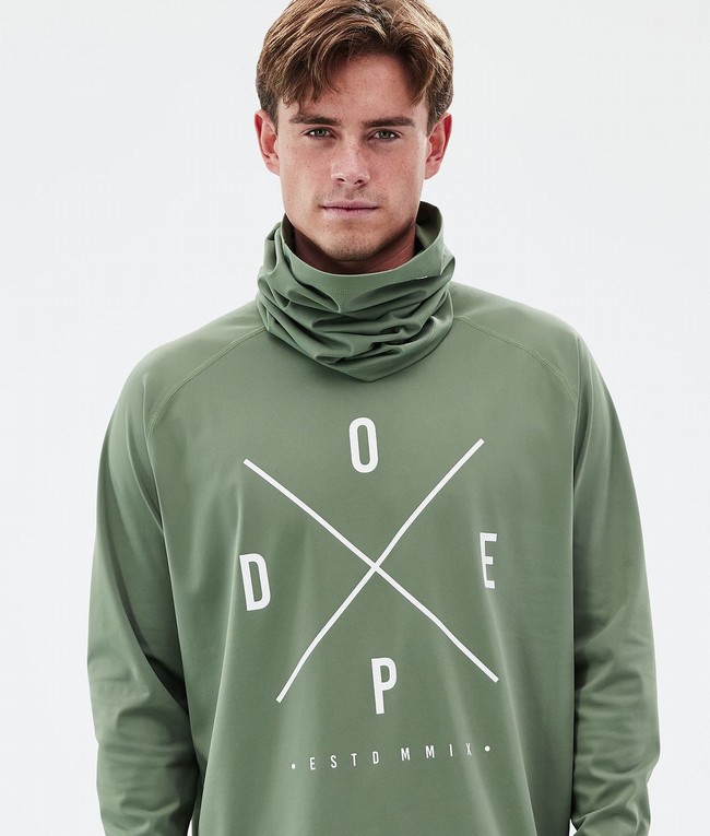 Men Dope Snuggle Base Layer Green | JCMKQXE-78