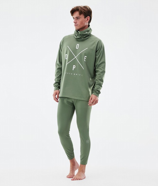 Men Dope Snuggle Base Layer Green | JCMKQXE-78