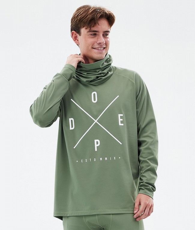 Men Dope Snuggle Base Layer Green | JCMKQXE-78