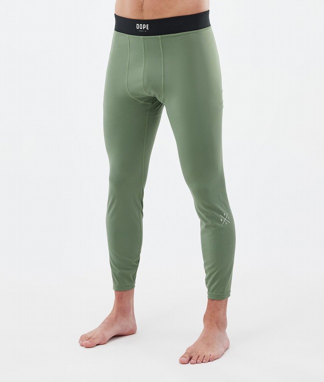 Men Dope Snuggle Base Layer Green | UCOFPVS-63