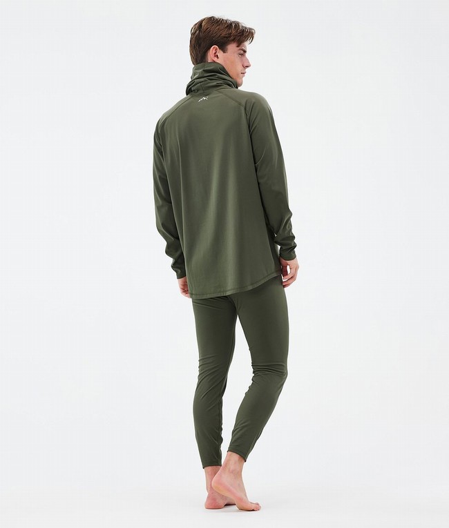 Men Dope Snuggle Base Layer Olive / Green | PVJXCZK-15