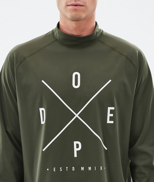 Men Dope Snuggle Base Layer Olive / Green | PVJXCZK-15