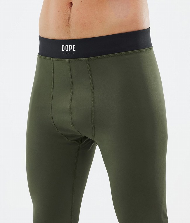 Men Dope Snuggle Base Layer Olive / Green | QWAJOMI-38