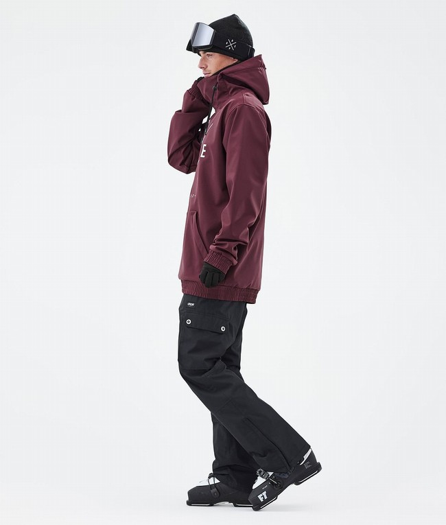 Men Dope Yeti Ski Jackets Burgundy | HMNFPQI-08