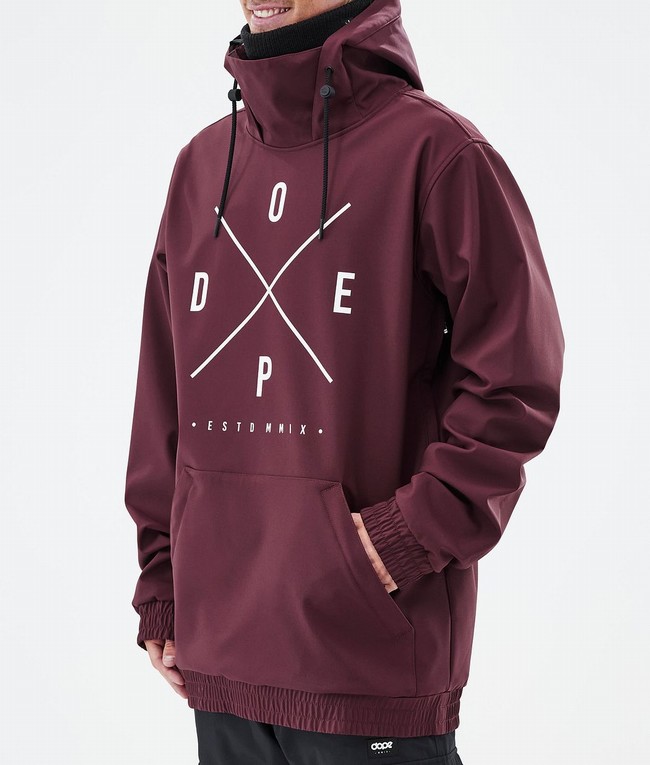 Men Dope Yeti Ski Jackets Burgundy | HMNFPQI-08