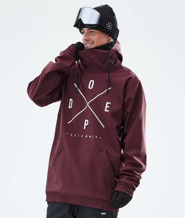 Men Dope Yeti Ski Jackets Burgundy | HMNFPQI-08