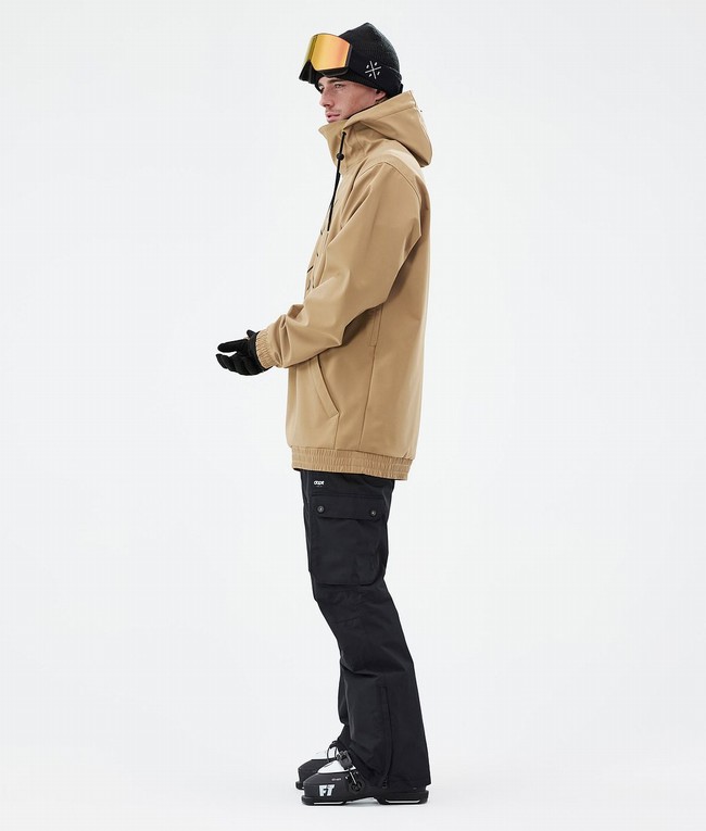 Men Dope Yeti Ski Jackets Gold | QSTBAPN-31