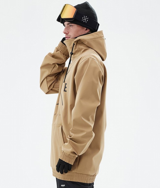 Men Dope Yeti Ski Jackets Gold | QSTBAPN-31