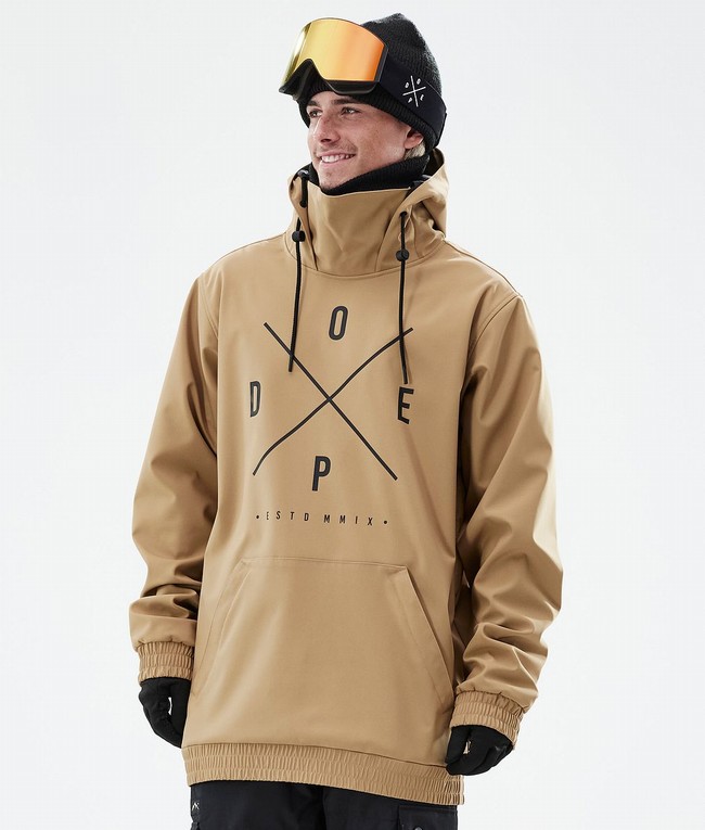 Men Dope Yeti Ski Jackets Gold | QSTBAPN-31