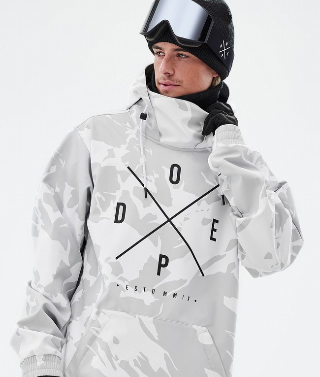 Men Dope Yeti Ski Jackets Grey / Camo | UQCBIEM-41