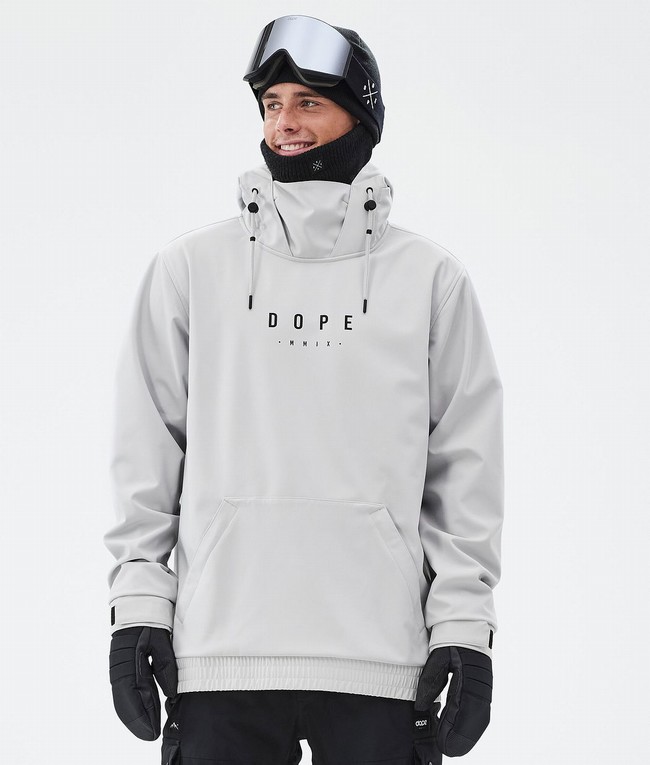 Men Dope Yeti Ski Jackets Light Grey | PGYXOLD-91