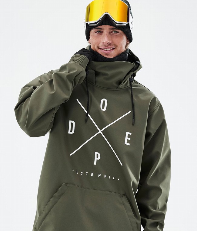 Men Dope Yeti Ski Jackets Olive / Green | LTQNKWR-36