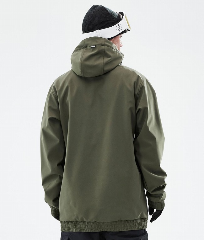 Men Dope Yeti Ski Jackets Olive / Green | LTQNKWR-36