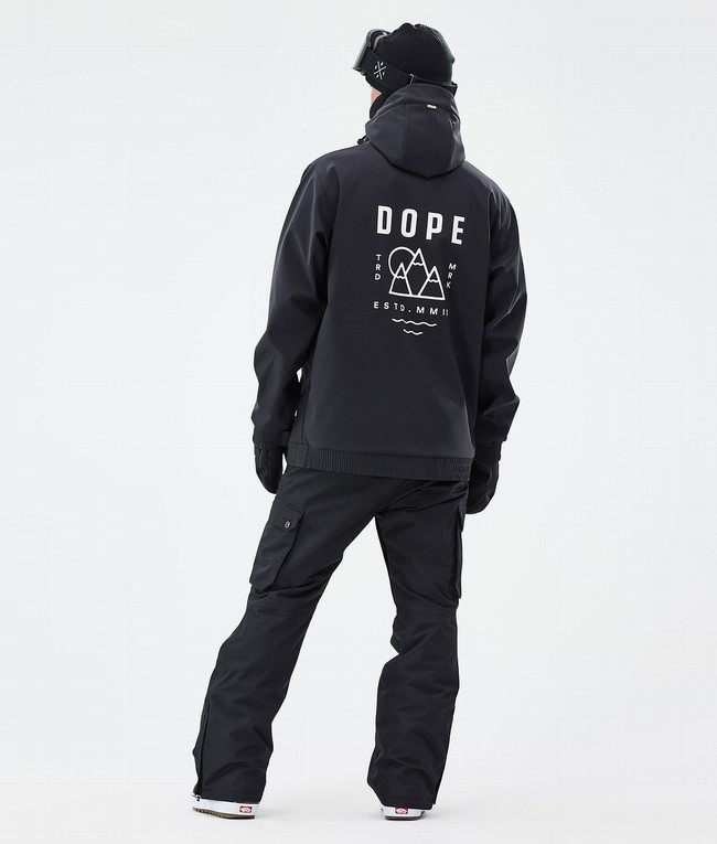 Men Dope Yeti Snowboard Jackets Black | JFSGLEC-12