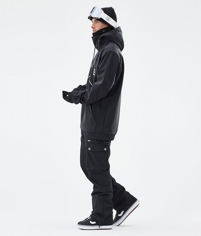 Men Dope Yeti Snowboard Jackets Black | UJAXONW-92