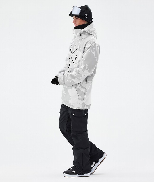 Men Dope Yeti Snowboard Jackets Grey / Camo | TYXWSNL-27