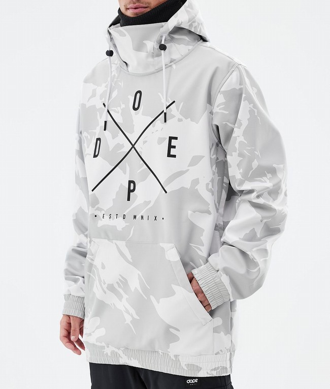 Men Dope Yeti Snowboard Jackets Grey / Camo | TYXWSNL-27