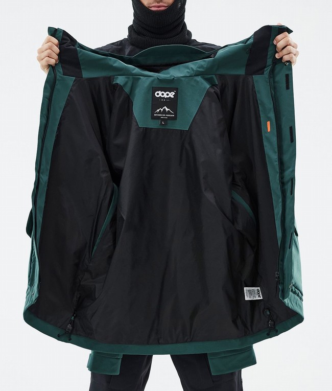 Men Dope Zenith Ski Jackets Green | GWARNTI-38