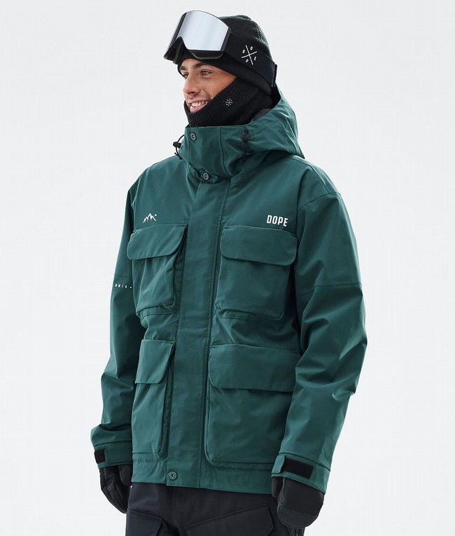 Men Dope Zenith Ski Jackets Green | GWARNTI-38