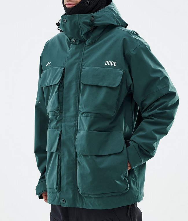 Men Dope Zenith Snowboard Jackets Green | XBJUEOR-68