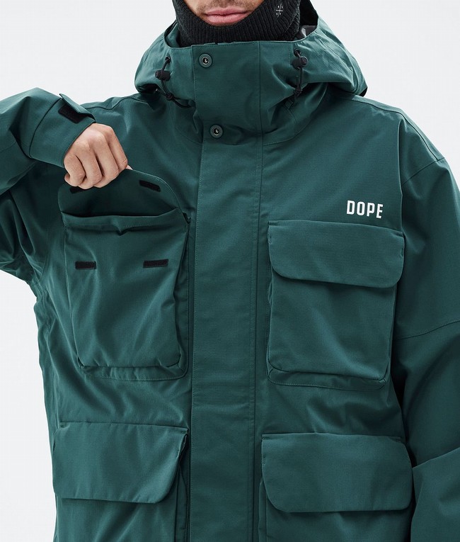 Men Dope Zenith Snowboard Jackets Green | XBJUEOR-68