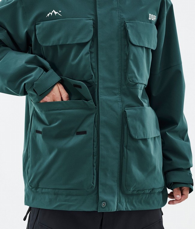 Men Dope Zenith Snowboard Jackets Green | XBJUEOR-68