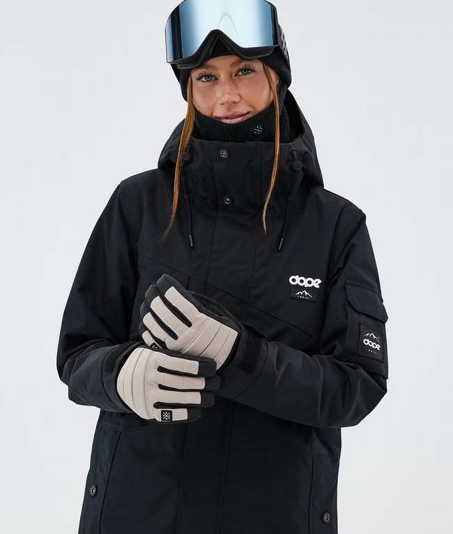 Women Dope Ace Snow Gloves Brown | PWSYAXK-40