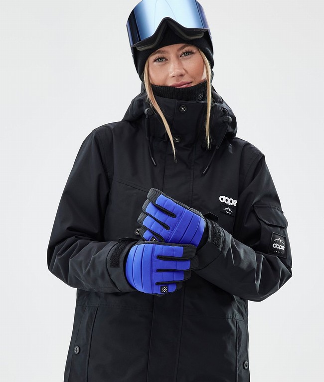 Women Dope Ace Snow Gloves Deep Blue | LZNCTXE-40