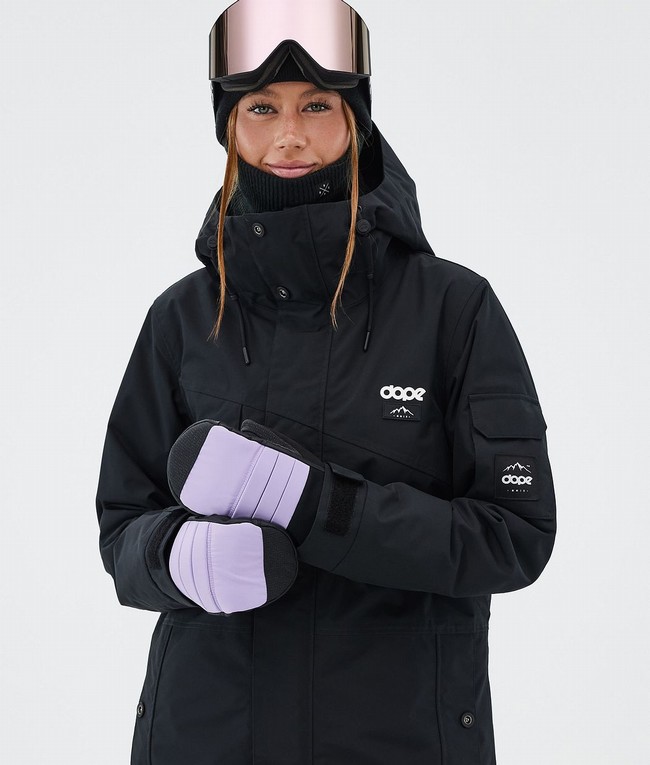 Women Dope Ace Snow Gloves Purple | MBVWZPC-59