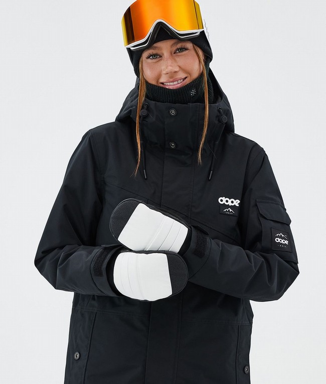 Women Dope Ace Snow Gloves White / Black | XBPLJTU-17