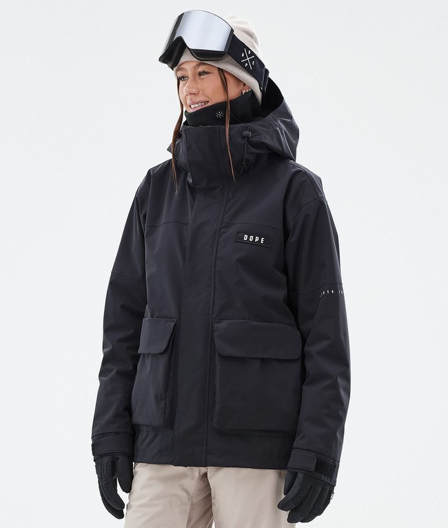 Women Dope Acme W Snowboard Jackets Black | PEGJXUO-59