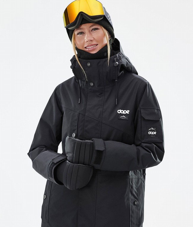 Women Dope Adept W Ski Jackets Black | QDJCVXE-68